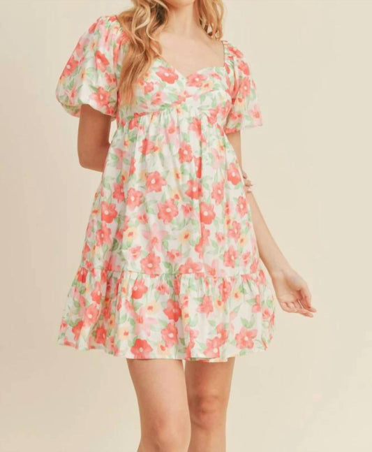 &Merci - Floral Sweetheart Mini Dress