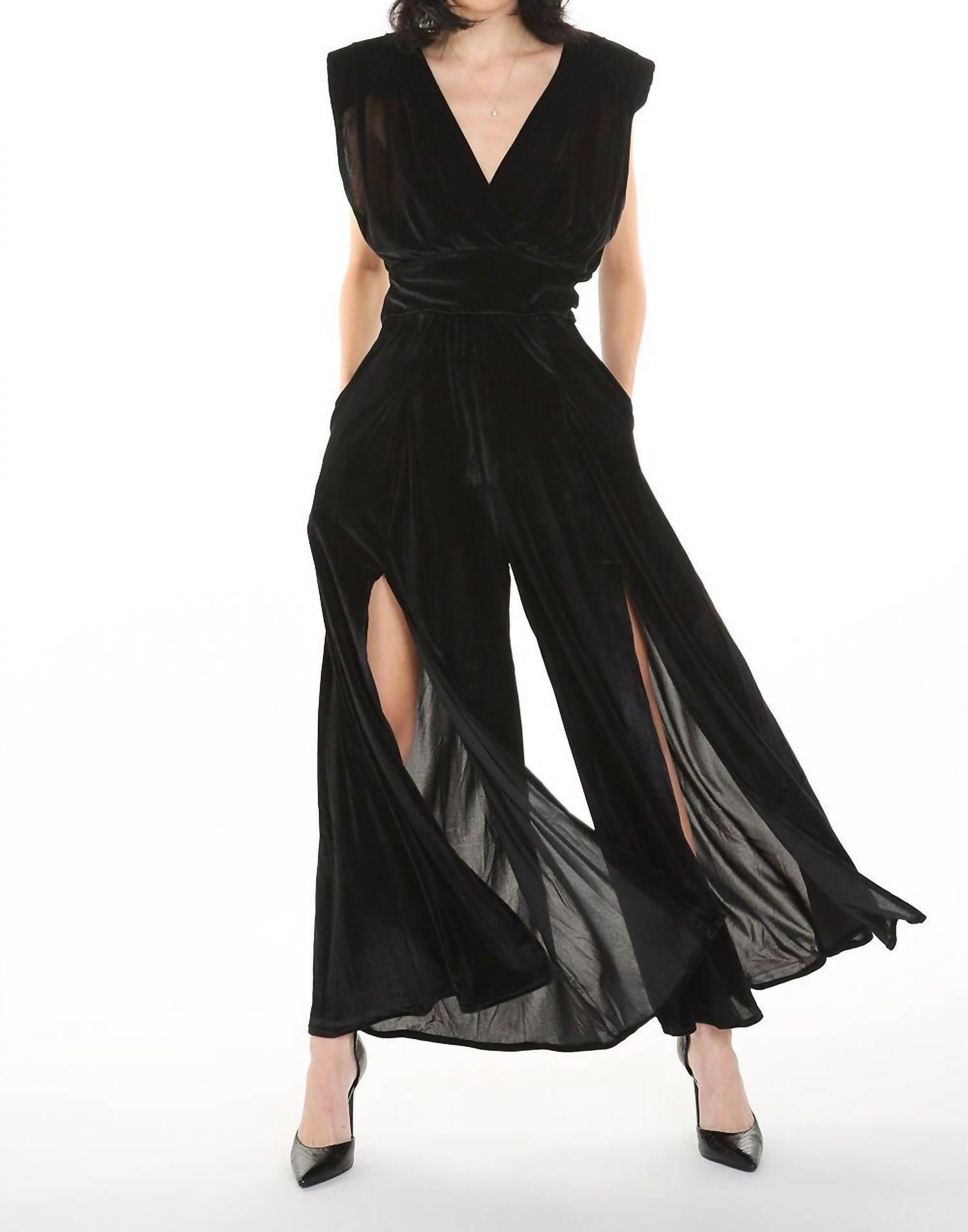 Beulahstyle - Velvet Top And Pant Set