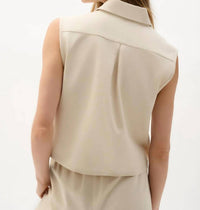 Joseph Ribkoff - Linen Sleeveless Straight Shirt Top