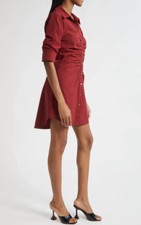 cinq a sept Elina Mini Dress in red - women's dress - alternate view