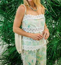 Shop Sevenday Mykonos Top & Pants Set in green - women's sleepwear - view 4