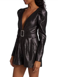 Ramy Brook - Brooke Metallic Belted Romper