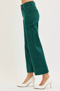 RISEN Tummy Control High Rise Crop Pants in green - women's pants - alternate view