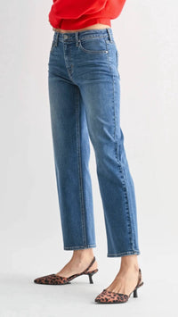 Just Black Denim - Women's Mid-rise Medium Wash Slim Wide Leg Jeans