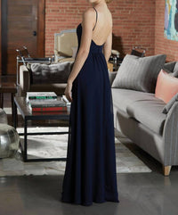 Morilee - Full Length Vneck Chiffon Bridesmaids Dress