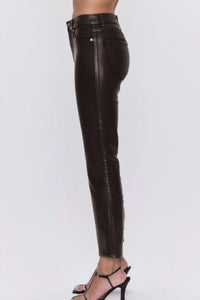 PISTOLA Lennon Coated Ankle Flare Jeans in coated mocha - women's jeans - alternate view