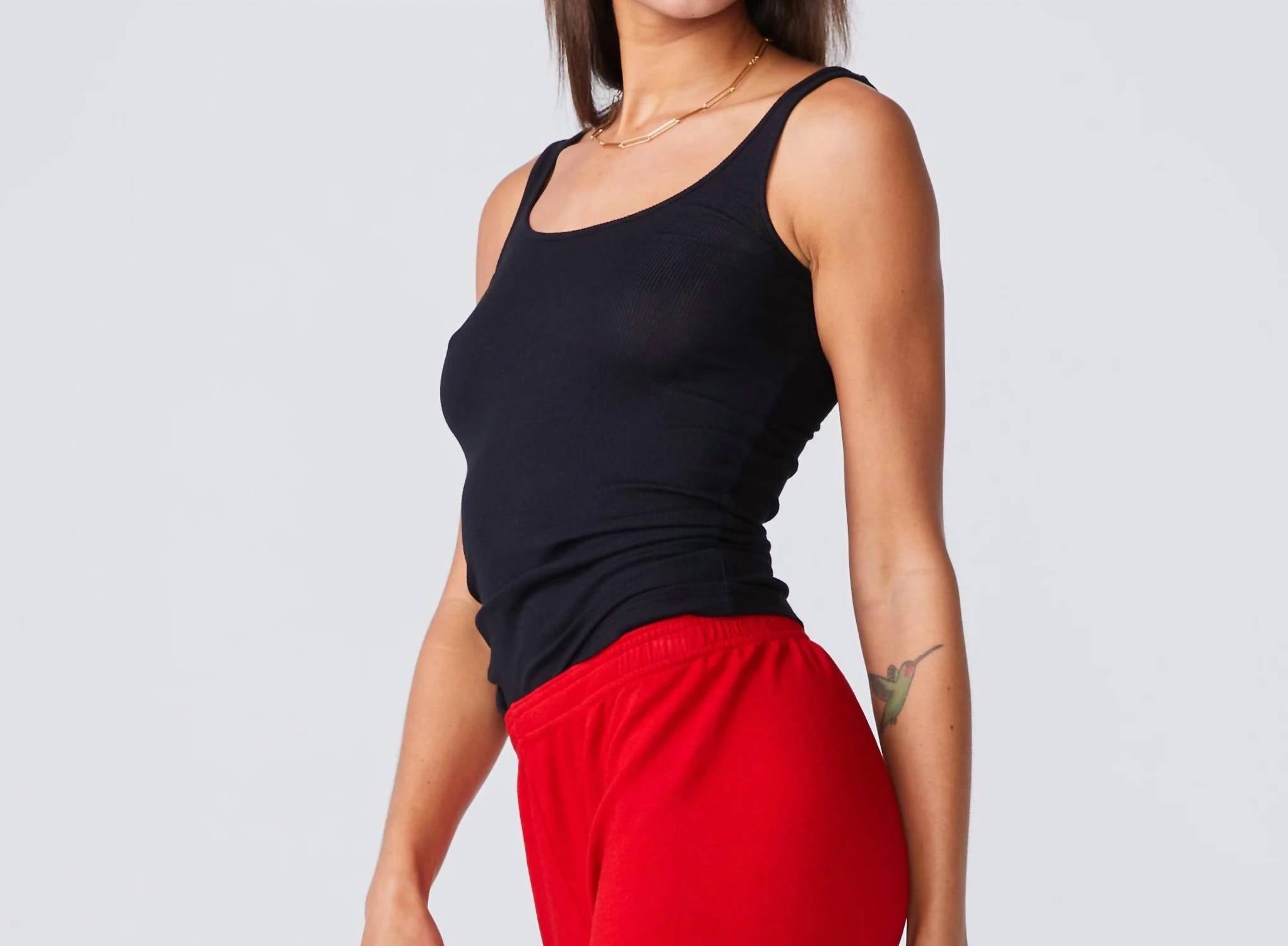 Monrow - Narrow Rib Tank Top