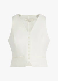 Favorite Daughter Favorite Slim Fit Vest in ivory - women's jacket - view 5