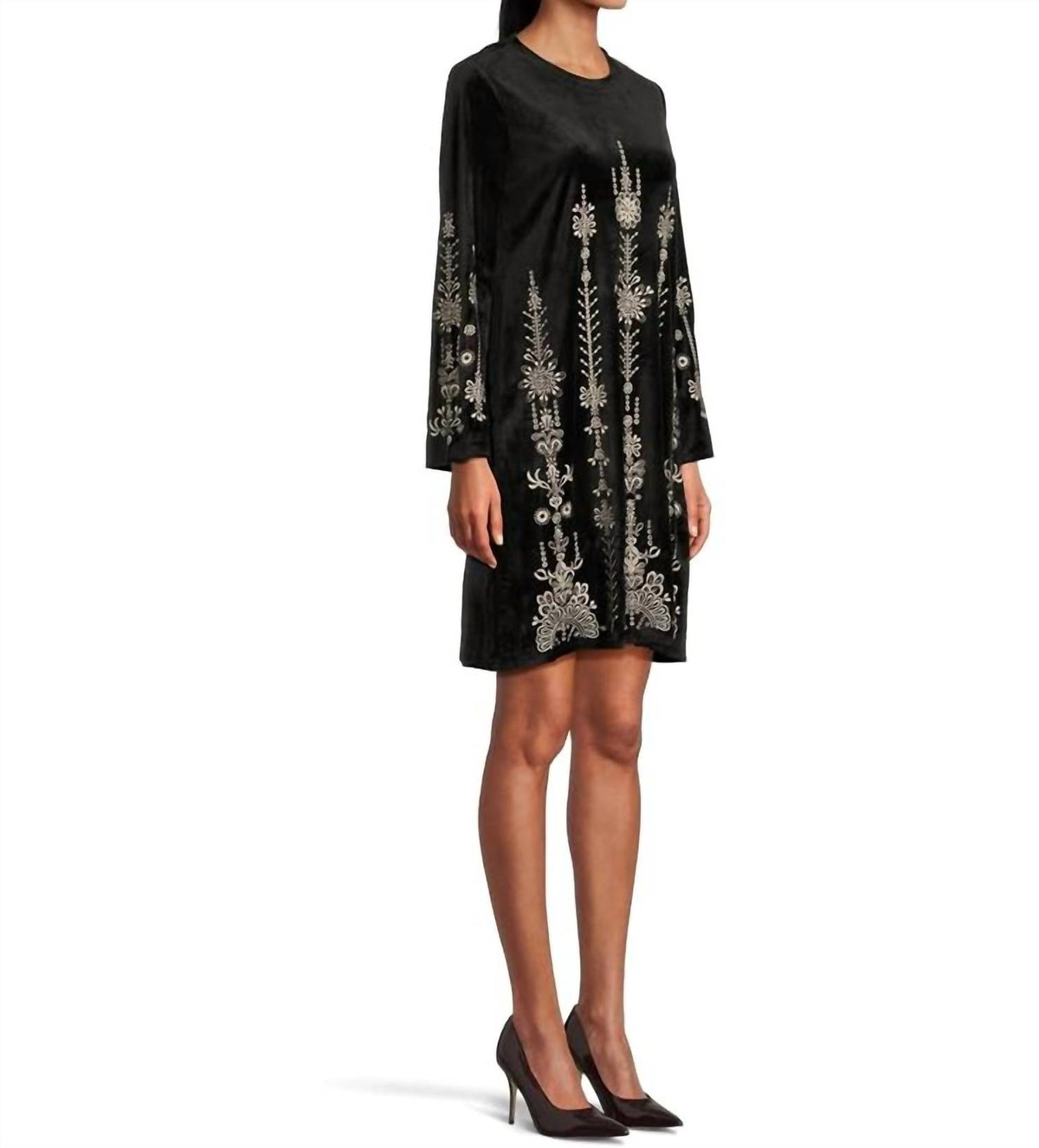 Johnny Was - BOUNCE VELOUR KIMONO SLEEVE DRESS