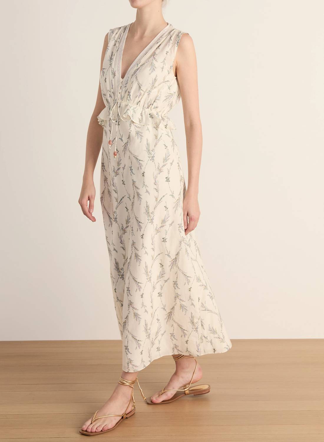 Veronica Beard - Dominick Sleeveless Floral Midi Dress