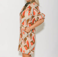 Thml - Print Short Sleeve Mini Dress