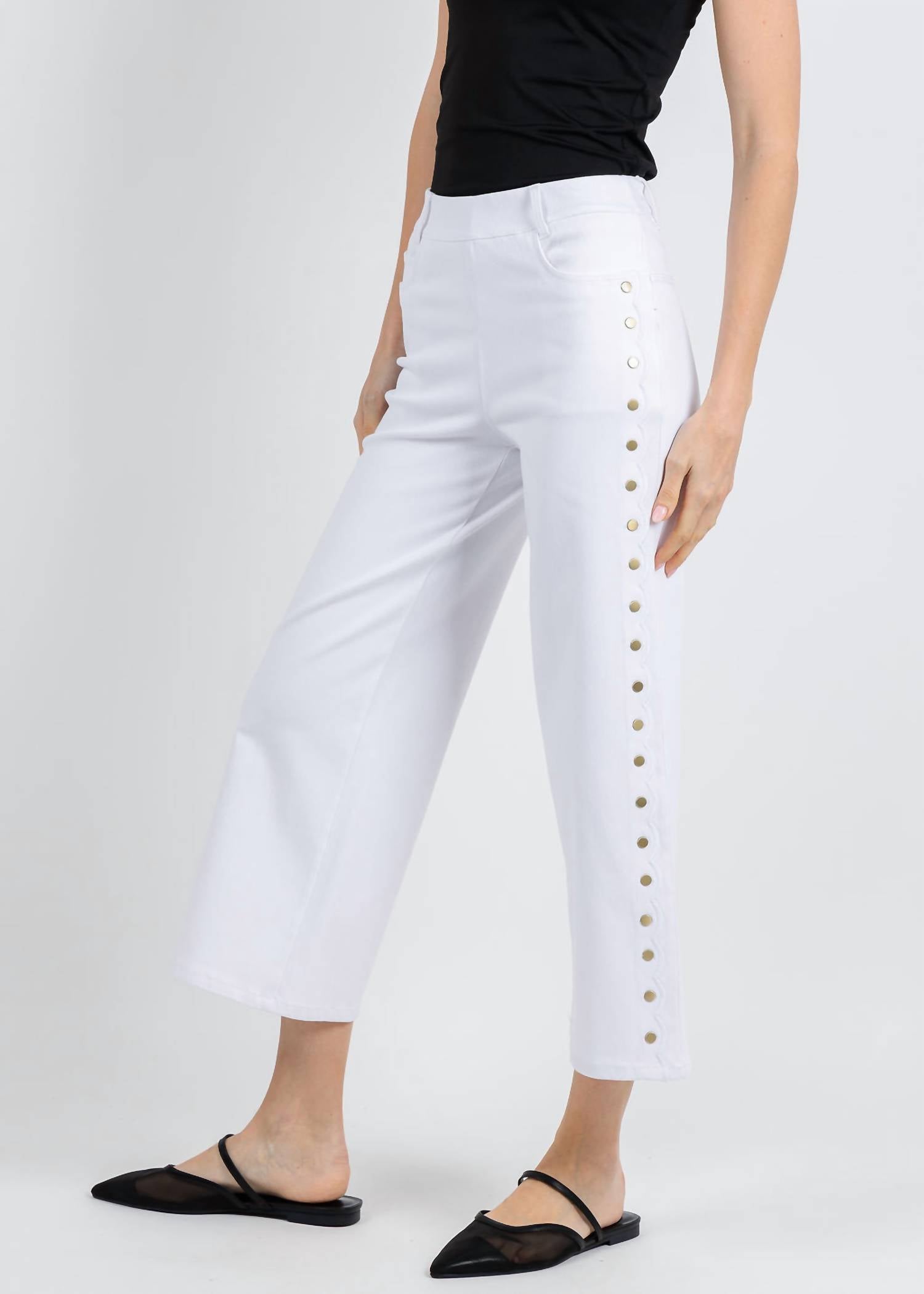 Lysse - Willa Scallop Studded Crop Jeans
