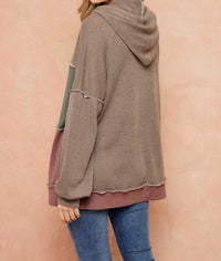 Lovely Melody - Women's Tilda Oversized Color Block Hoodie