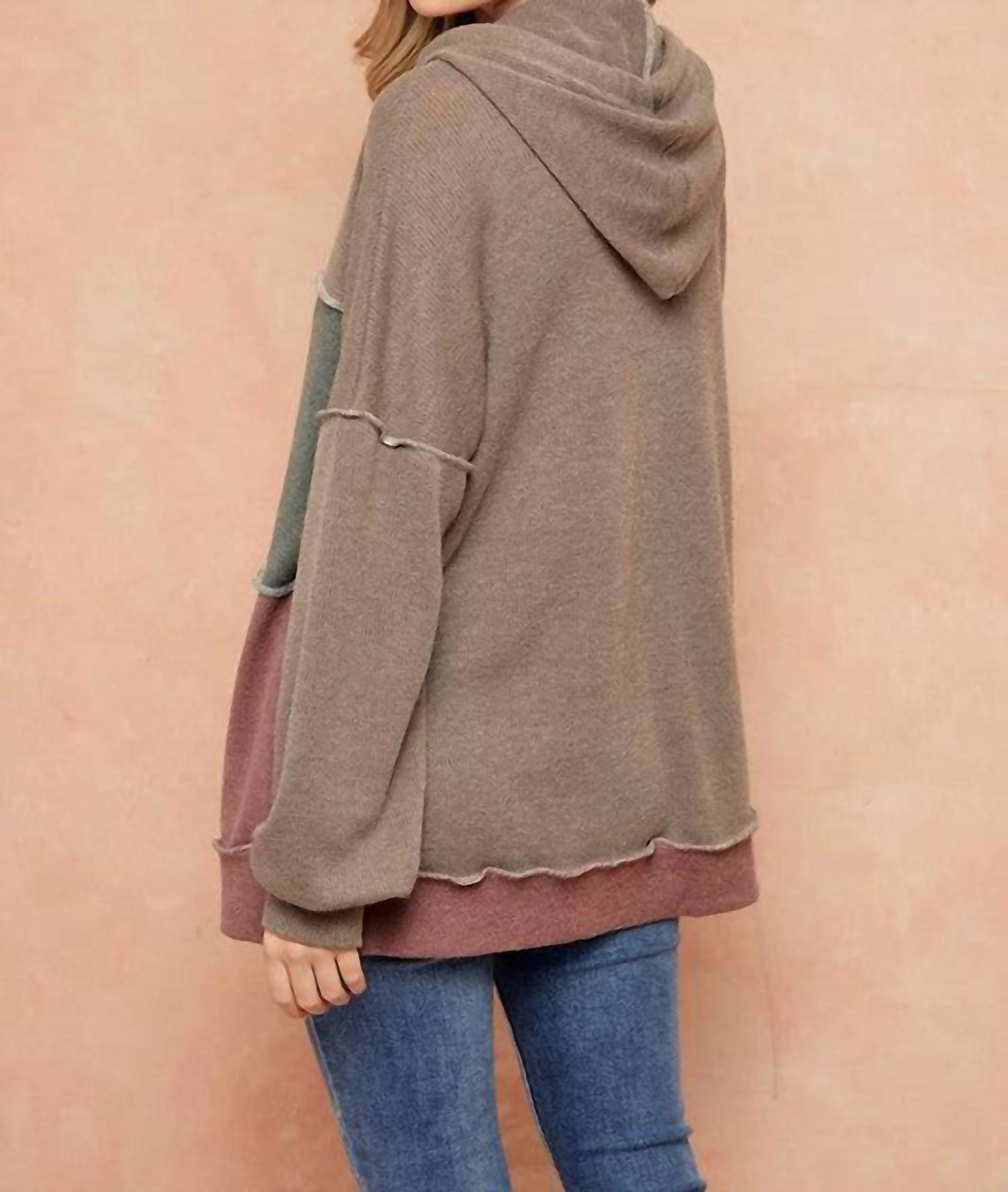 Lovely Melody - Women's Tilda Oversized Color Block Hoodie