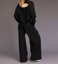 HEROINE SPORT Daja Wide-leg Performance Pants in black - women's pants - detail view