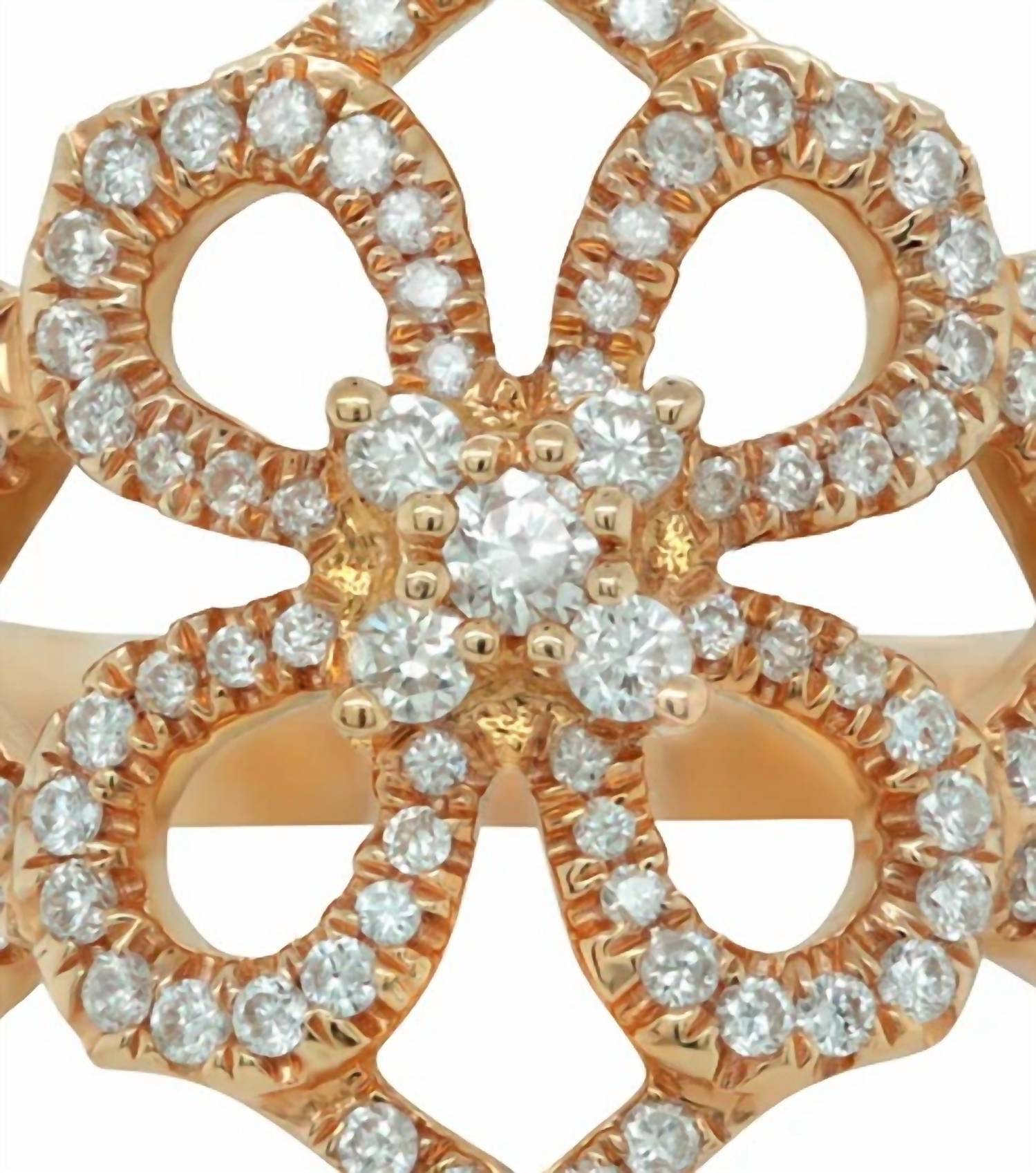 Diana M Jewels - 4 Leaf Clover 0.55 Cts Diamond Ring