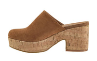Corkys Footwear Women's Watch Your Step Platform Clogs in tobacco - women's shoe - detail view
