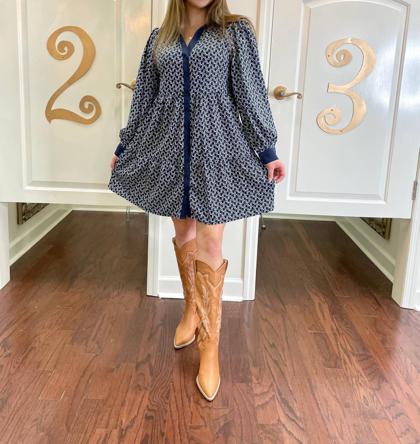 Jodifl - Five Stars Long Sleeve Dress