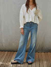 By Together - Romantic Eyelet Cotton-Blend Babydoll Top