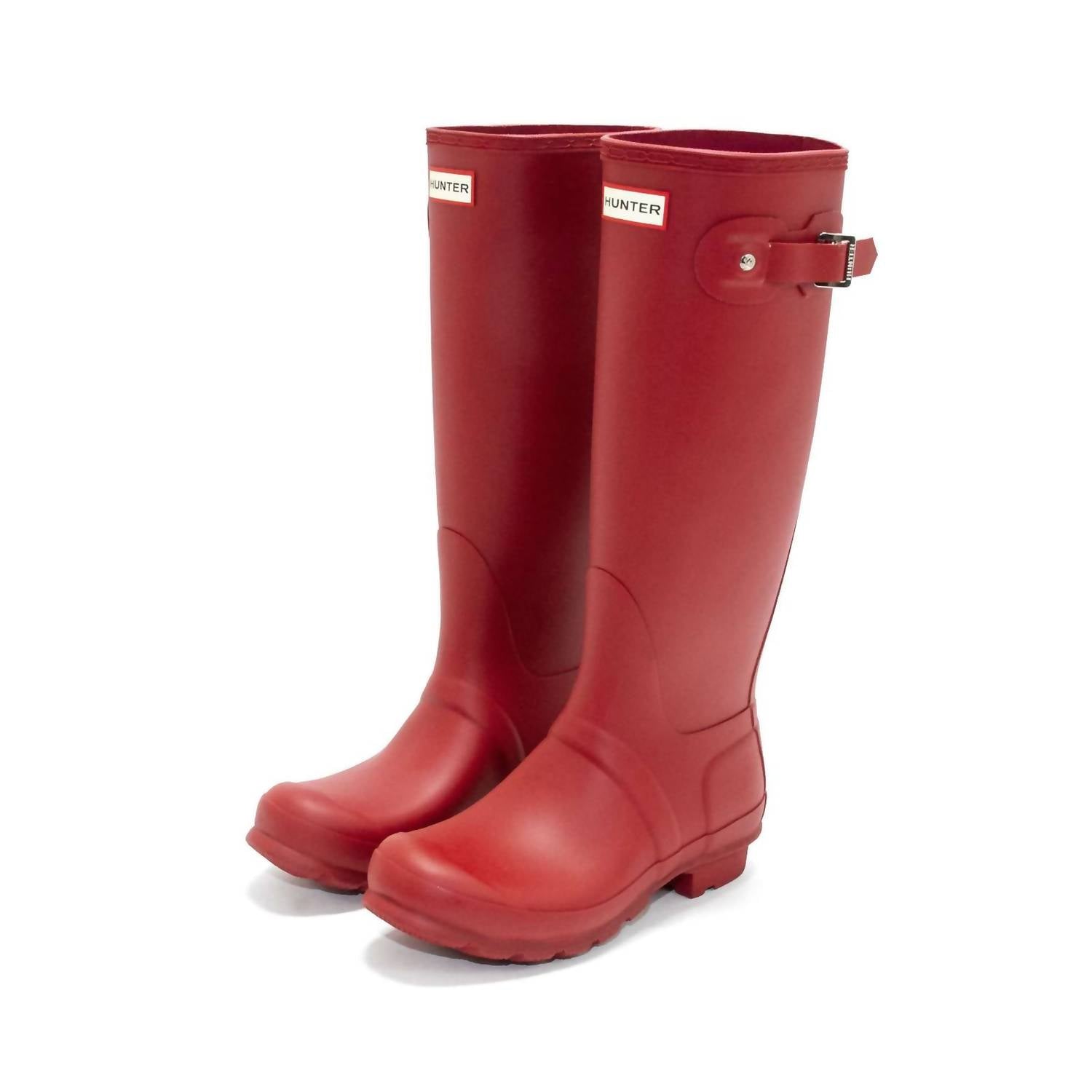 HUNTER Women's Original Tall Rain Boot in military red - women's shoe