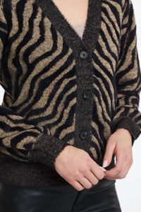 Tribal - Collette Contrast Intarasia Knit Cardigan