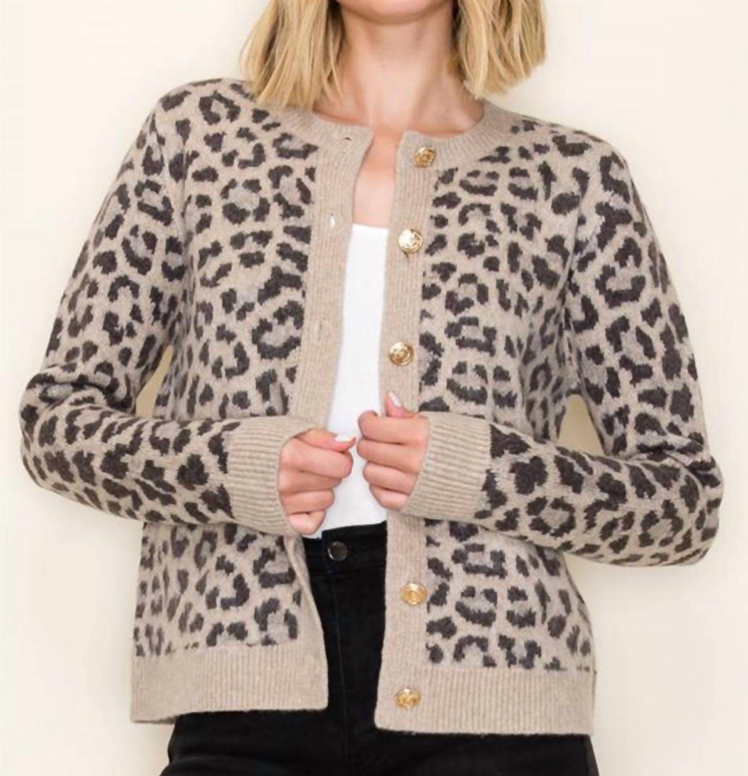 Staccato - Leopard Button Front Cardigan