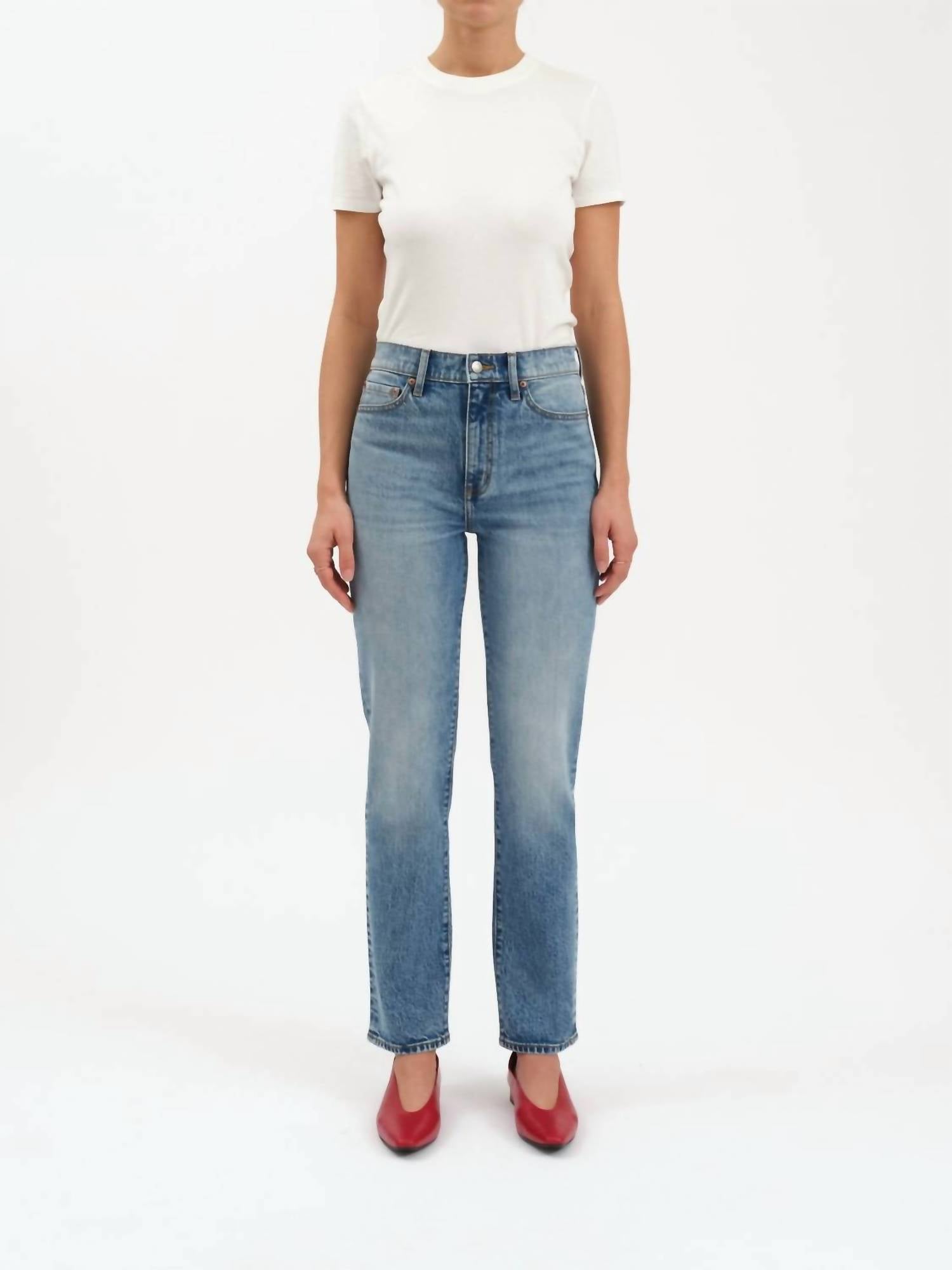 Daze - Smarty High Rise Slim Straight Jeans