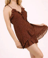 Very J - Mocha Dot Dress