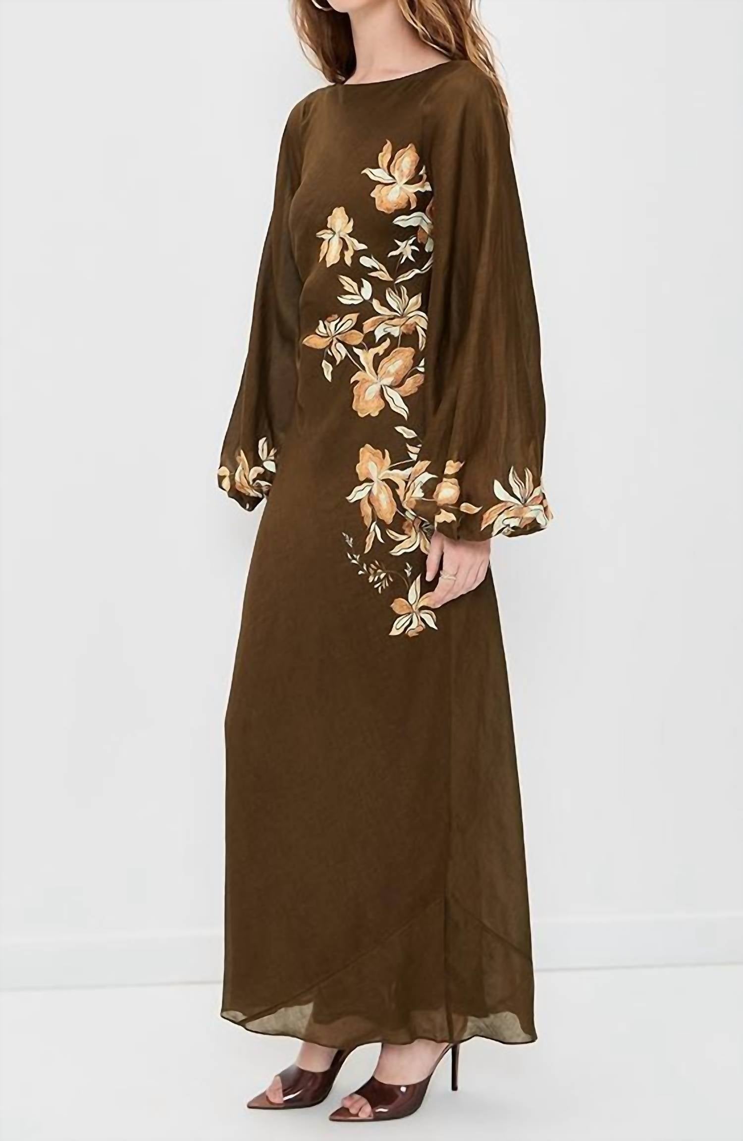 Hemant & Nandita - Boat Neck Long Dress