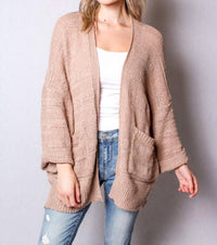 Stitchdrop - Open Front Cardigan with Pockets