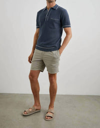 Rails Hardy Polo Shirt Top in faded navy - men's shirt
