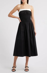 Moon River - Alexandra Smocked Midi Dress