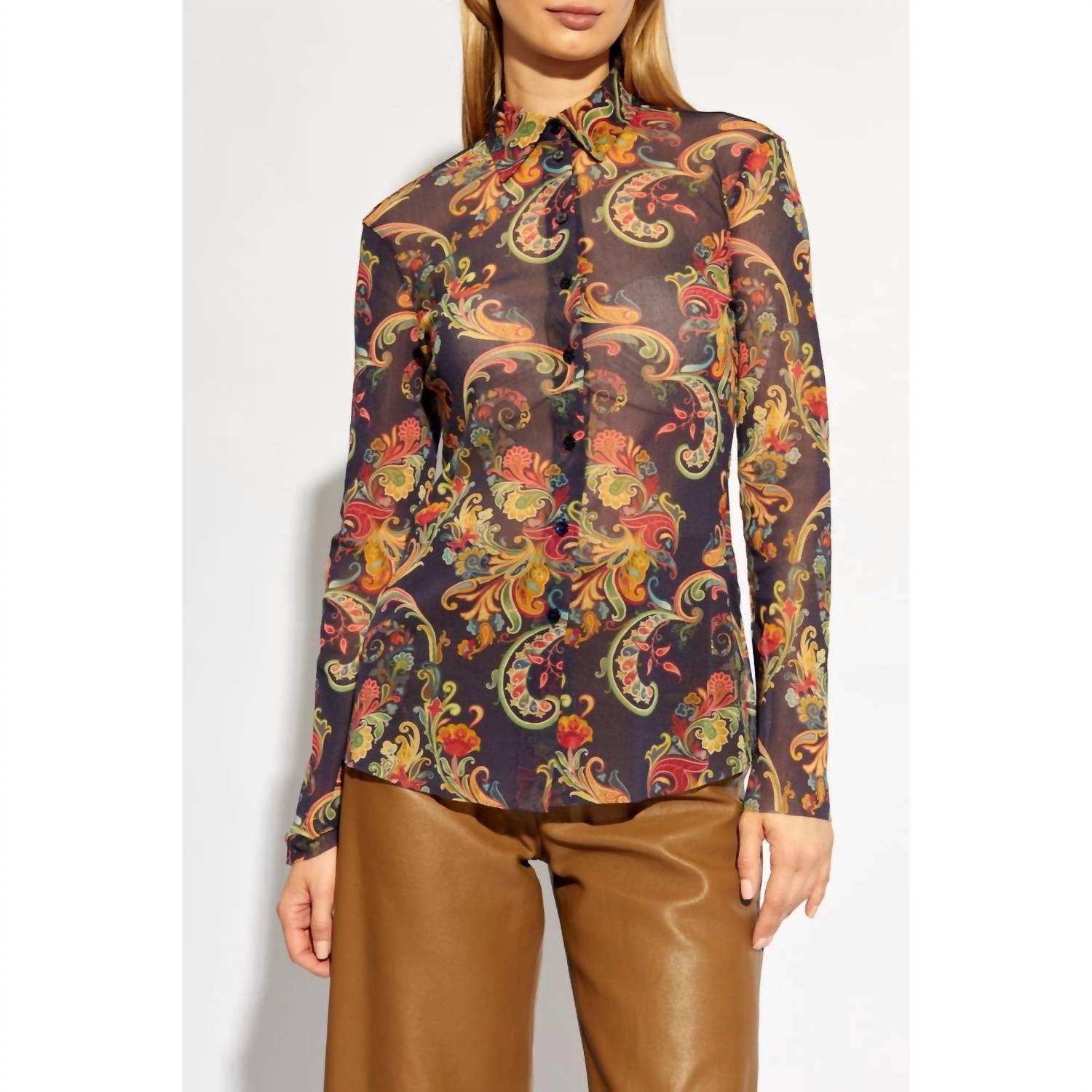 Etro - Paisley-print Chiffon Shirt