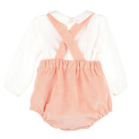 Sophie & Lucas - Boy's Pumpkin Cord Overall Set
