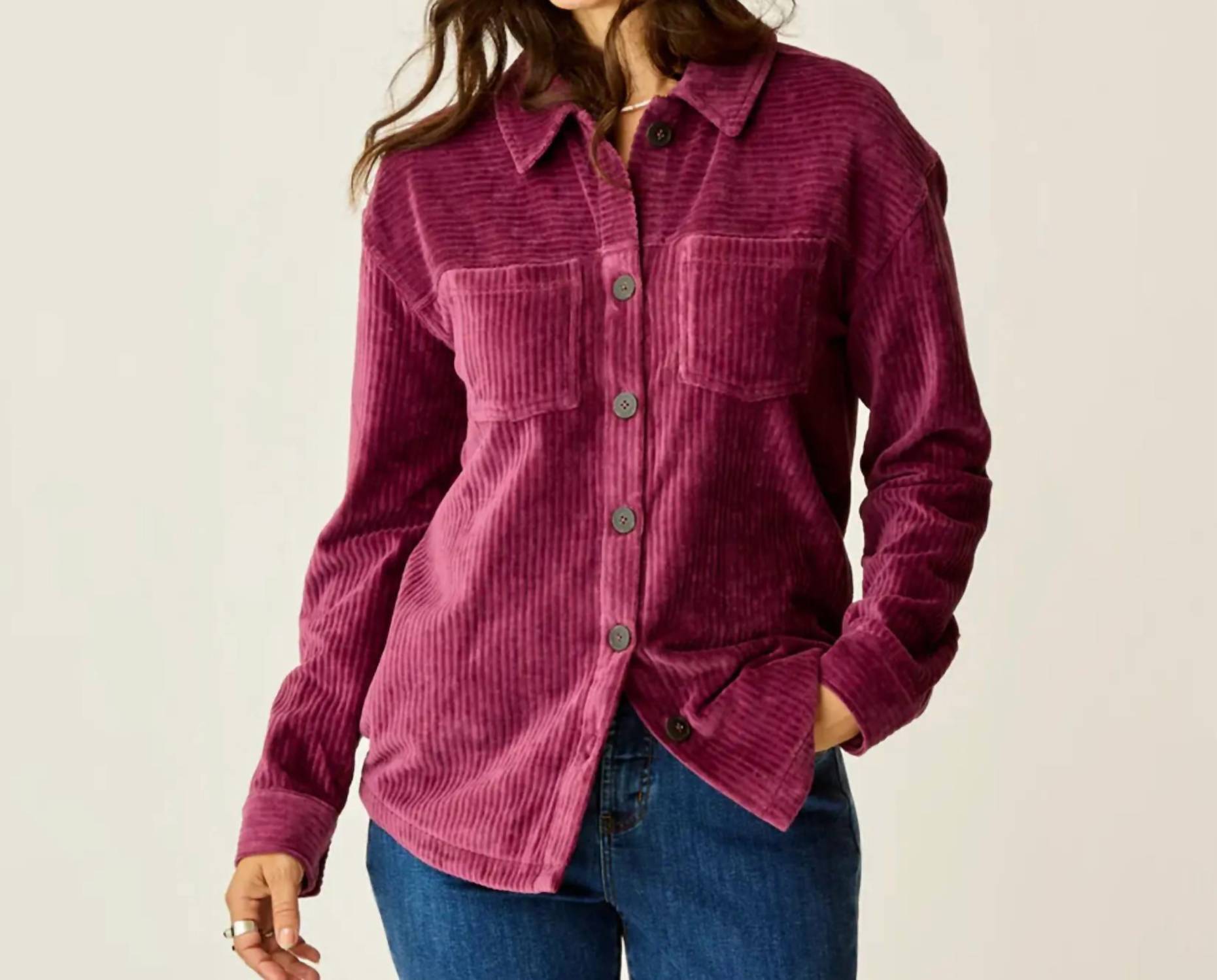 Carve Designs - Hudson Stretch Cord Shacket
