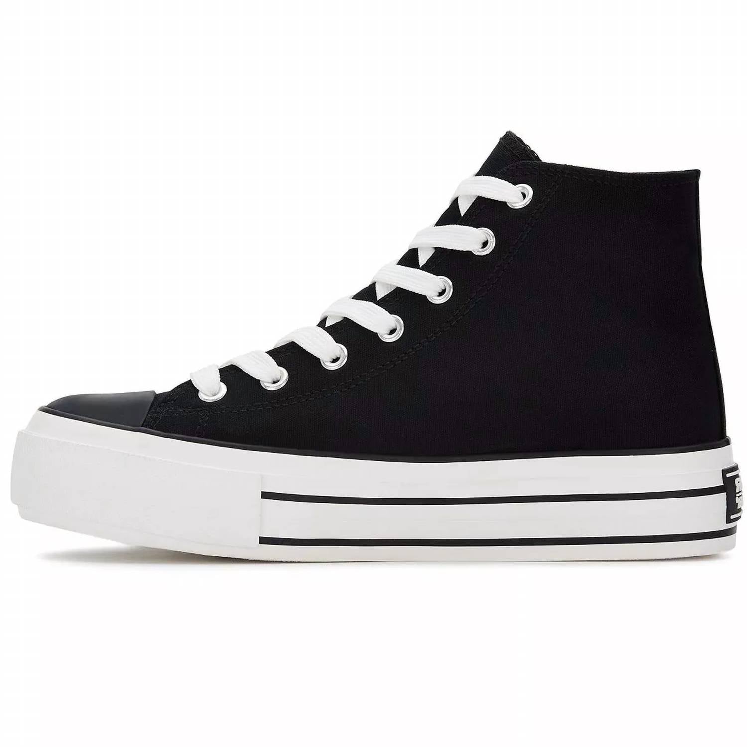 Andrea - Women's Canvas Sneaker Boots With Platform