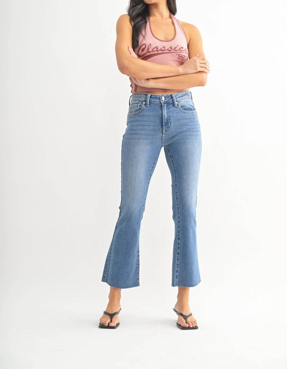 Just Black Denim - Charlotte Cropped Flare Jeans