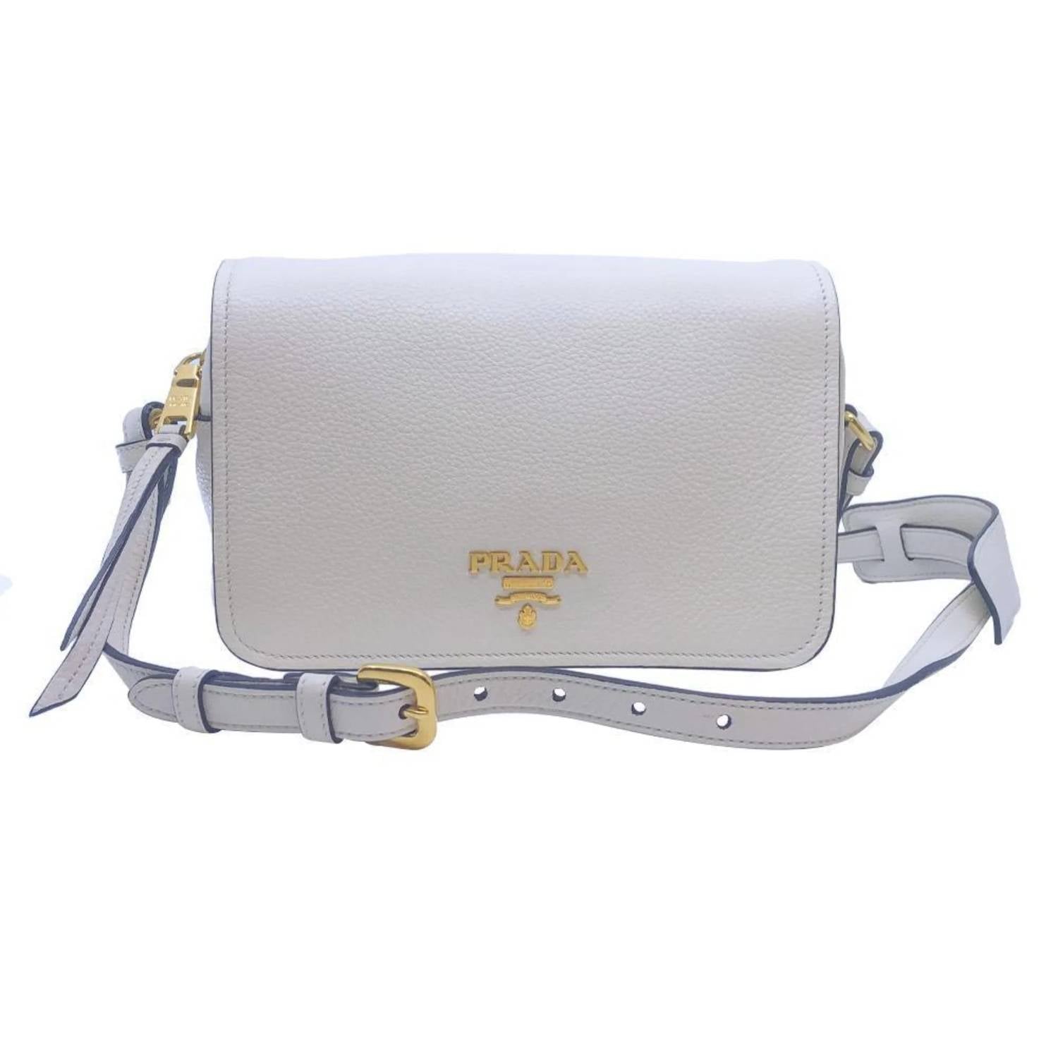 Prada - Women's Vitello Phenix Leather Flap Crossbody Bag