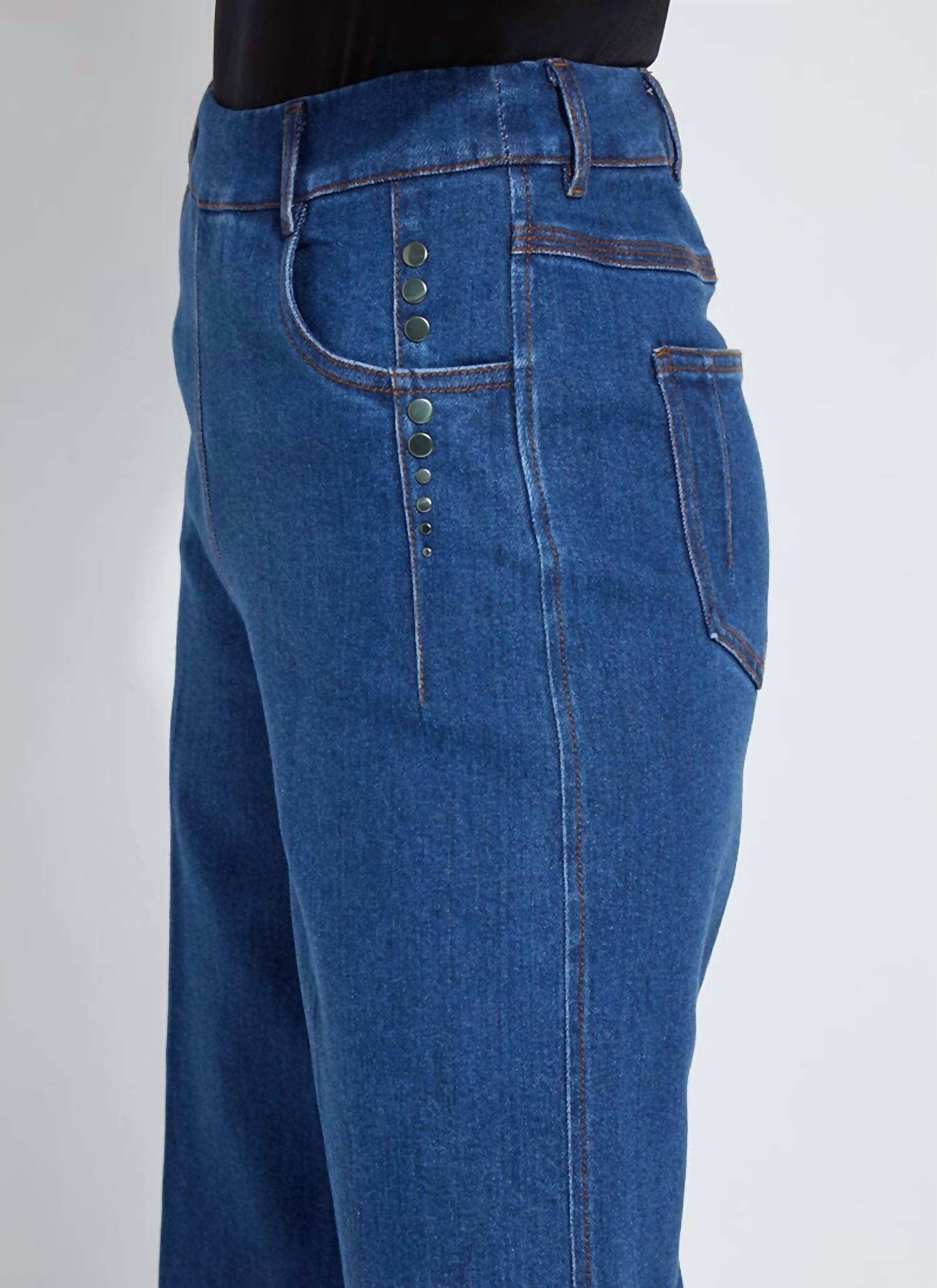 Lysse - Simone High-Waist Studded Wide Leg Jean