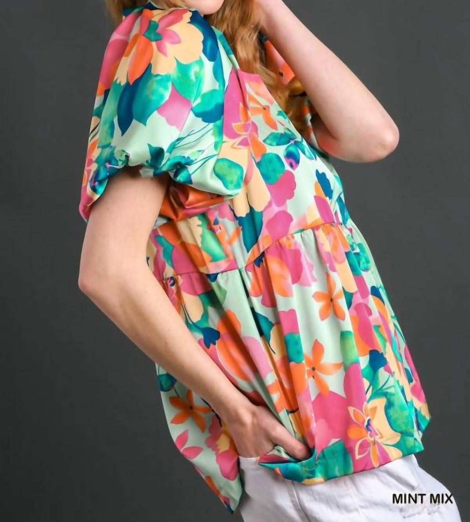 Umgee - Puff Sleeve Blouse
