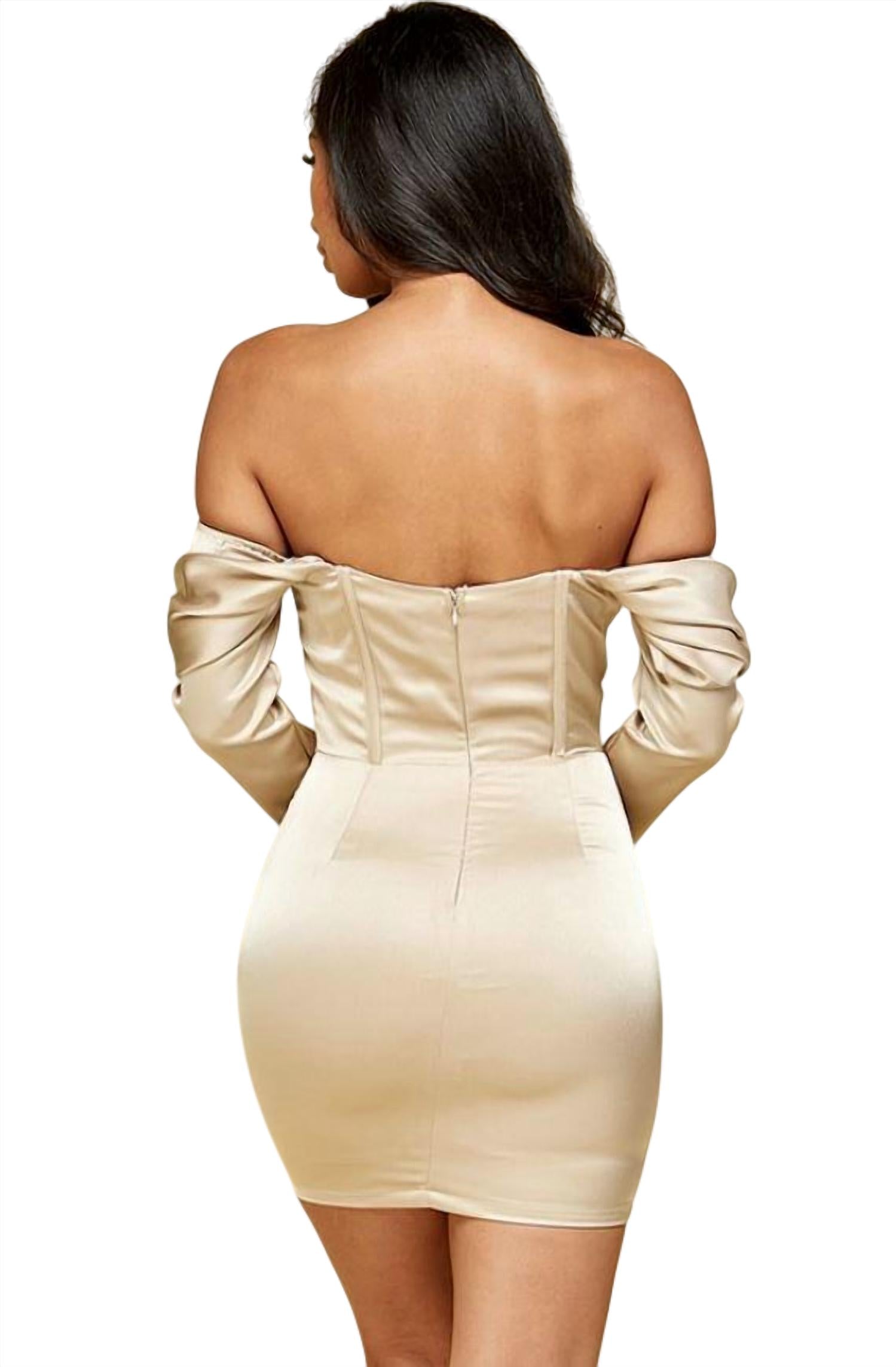 The Vintage Shop - Bodycon Off Shoulder Mini Dress