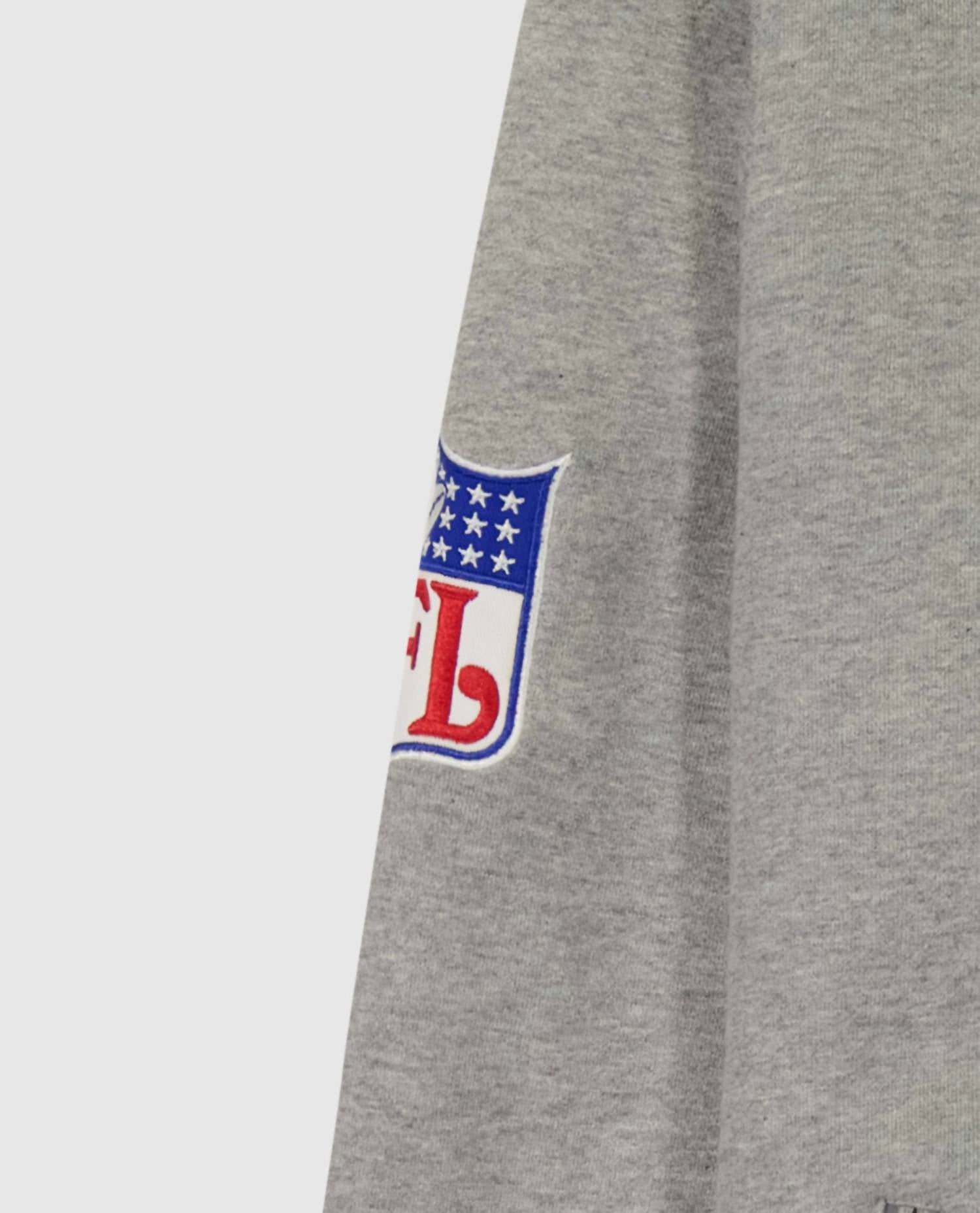 Starter - Men's Denver Broncos Crew Neck Sweatshirt With Zip Pockets