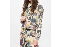 Sm Wardrobe - Botanical Print Denim Jacket