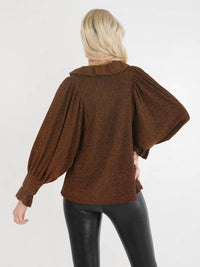 Emily Mccarthy - Charlotte Ruffle Stand Collar Top