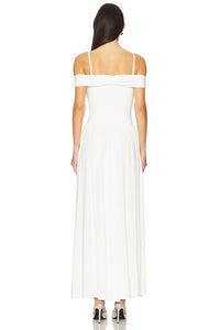 SIMKHAI Amarantha off shoulder dress in ivory - women's dress - alternate view