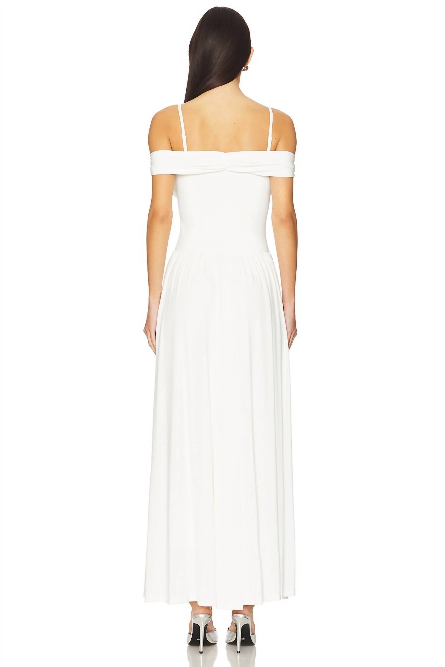 SIMKHAI Amarantha off shoulder dress in ivory - women's dress - alternate view