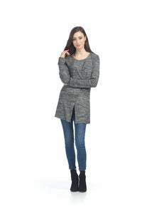 Papillon - Layered Long Sleeve Tunic With Button Detail