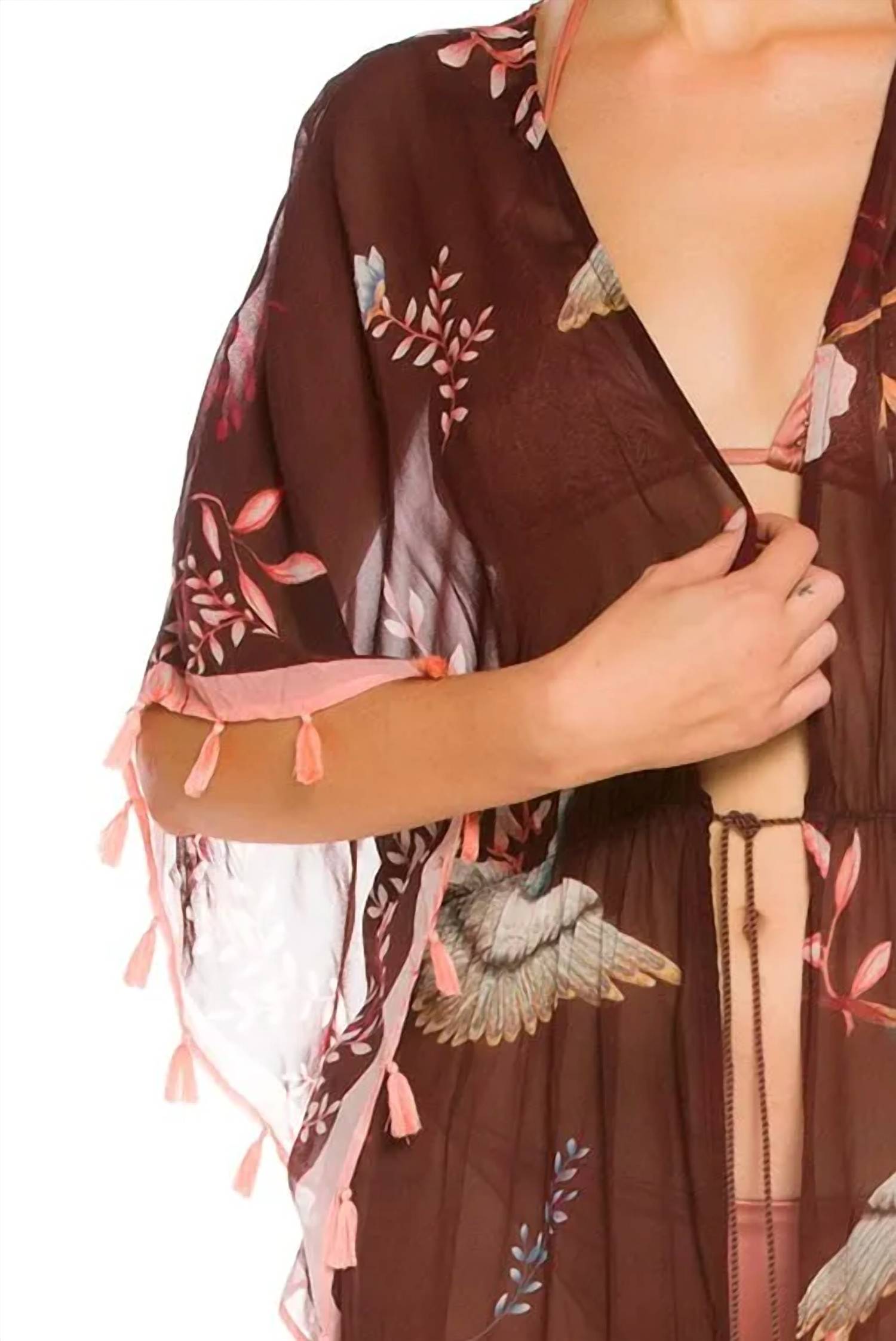 Agua Bendita - Sam Fringe Tunic Cover Up Maxi Dress
