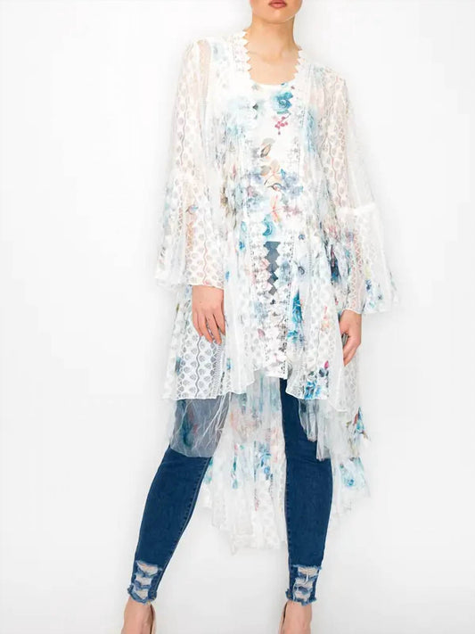 Origami - Bohemian All Lace Hi Low Cardigan