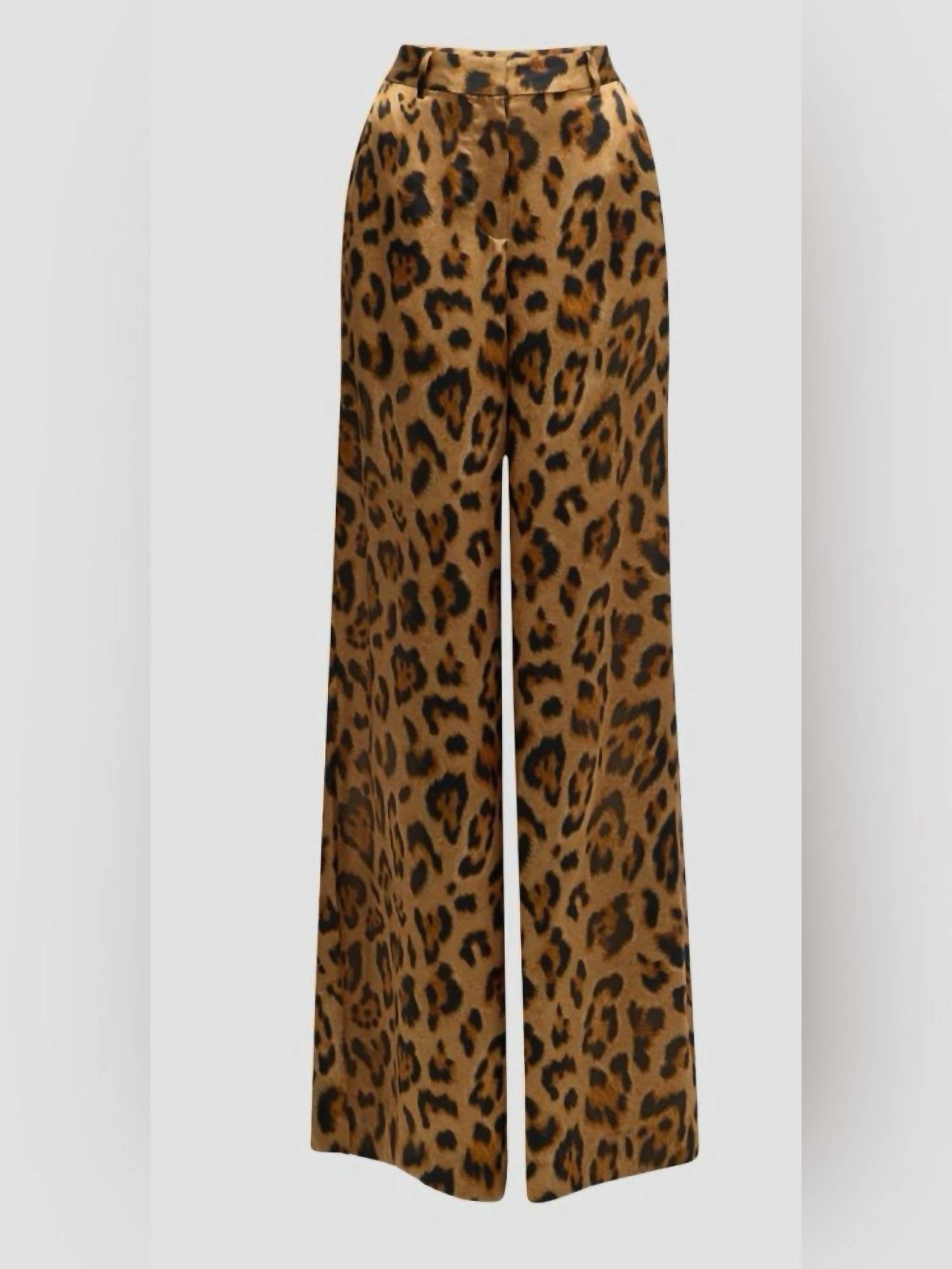 L'Agence - Women's Leopard Silk Pants